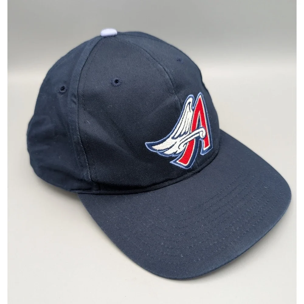 VTG Anaheim Angels Hat Cap Snap Back One Size Blue MLB Baseball 90s